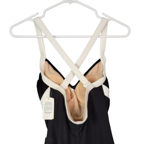 Carol Wior Summer Beach Pool Swimwear One Piece Cross Back Swim Suit Size 6 NWT - Picture 8 of 11